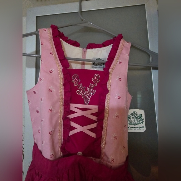 Nwt Girls Authentic Hammerschmid Pink Dirndl - Picture 10 of 11